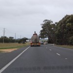 We followed this truck for at least 100 km