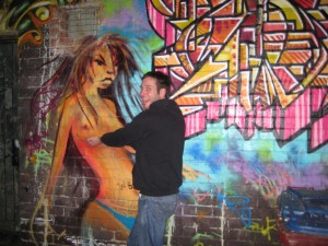 Graffiti in the back streets of Chinatown