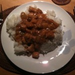 My first remote cooked meal. Thanks to Dad and Skype.
