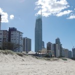 Q1 from a beach in Surfers Paradise
