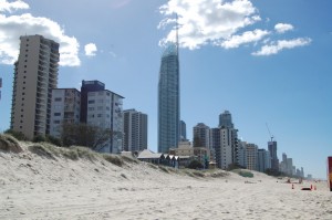 Q1 from a beach in Surfers Paradise