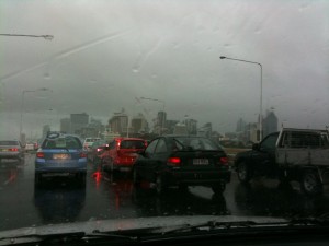 2011-01-11 Pacific Motorway, CBD, northbound